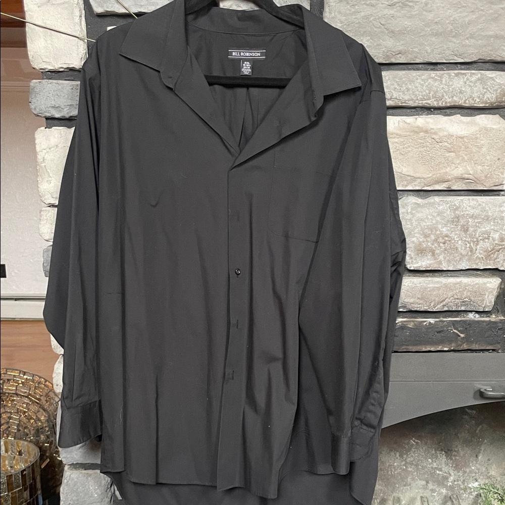 Geoffrey Beene Men's Black Casual Button-Down Shirt